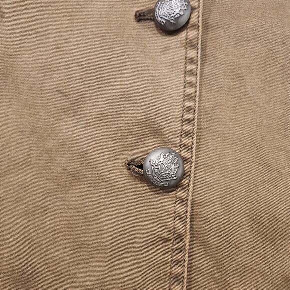 Free People Flared Hem olive green military jacket size medium - Picture 4 of 6